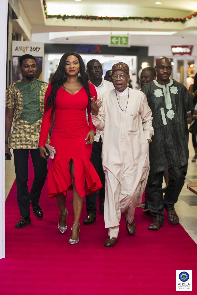 AFRIFF Founder, Chioma Ude and Information and Culture Minister, Alhaji Lai Mohammed