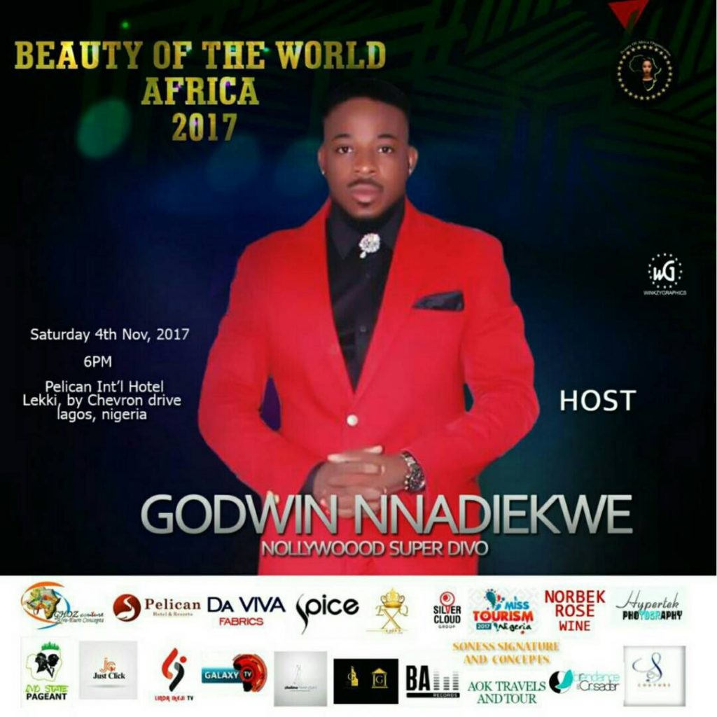Godwin Nnadiekwe to host 2017 Beauty of The World Africa pageant 