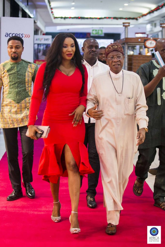 Information and Culture Minister, Alhaji Lai Mohammed and Chioma Ude, AFRIFF Founder & Executive Director