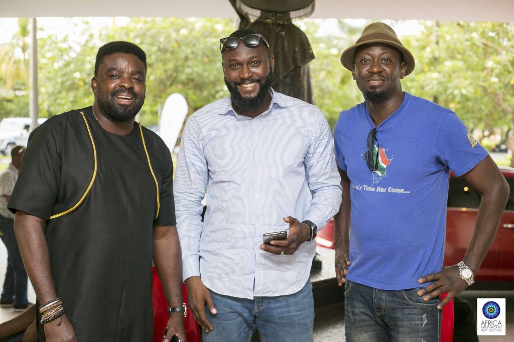 L-R. Kunle Afolayan, Jay Franklin and Don Omope