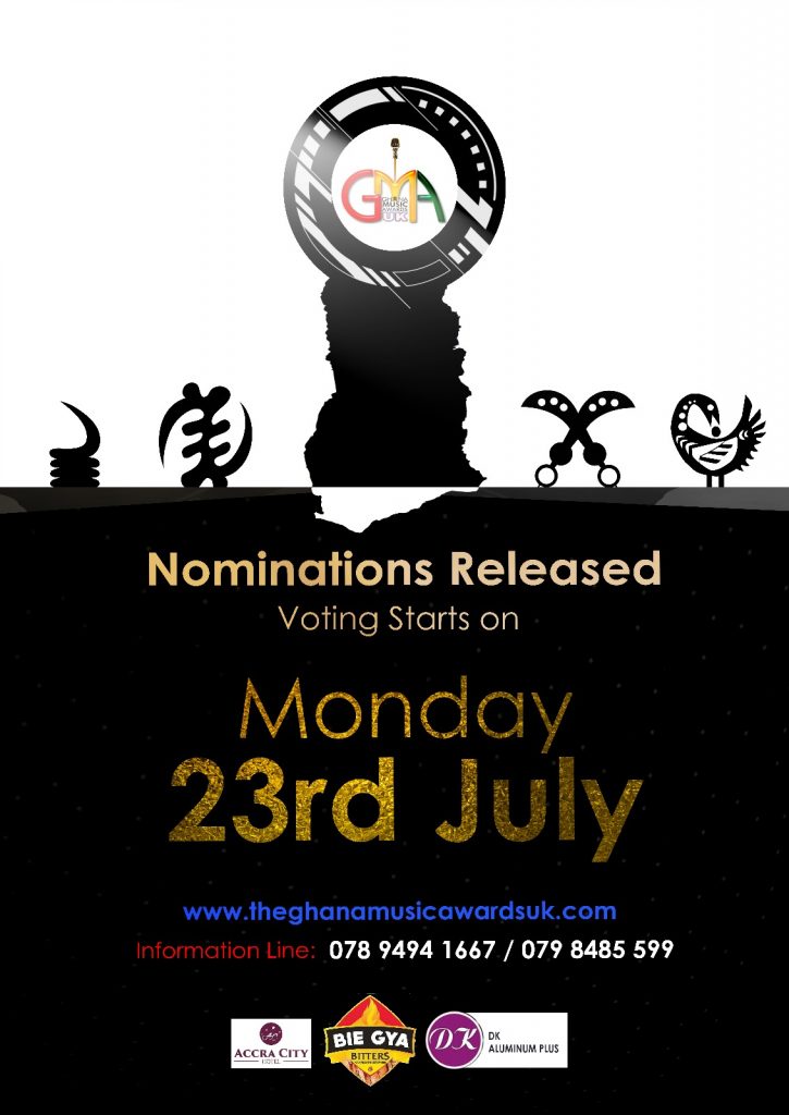 Ghana Music Awards UK Nomination flyer