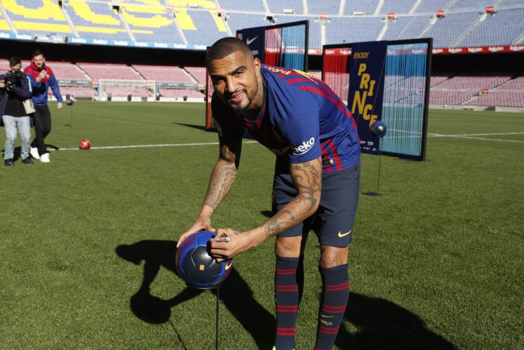 WATCH: Kevin Prince Boateng's unveiling as he becomes the first Ghanaian to wear the FC Barcelona jersey