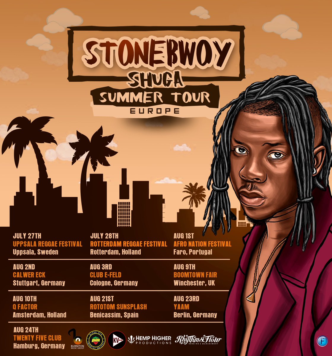 #ShugaEuropeanTour: Stonebwoy announces dates for his Europe tour