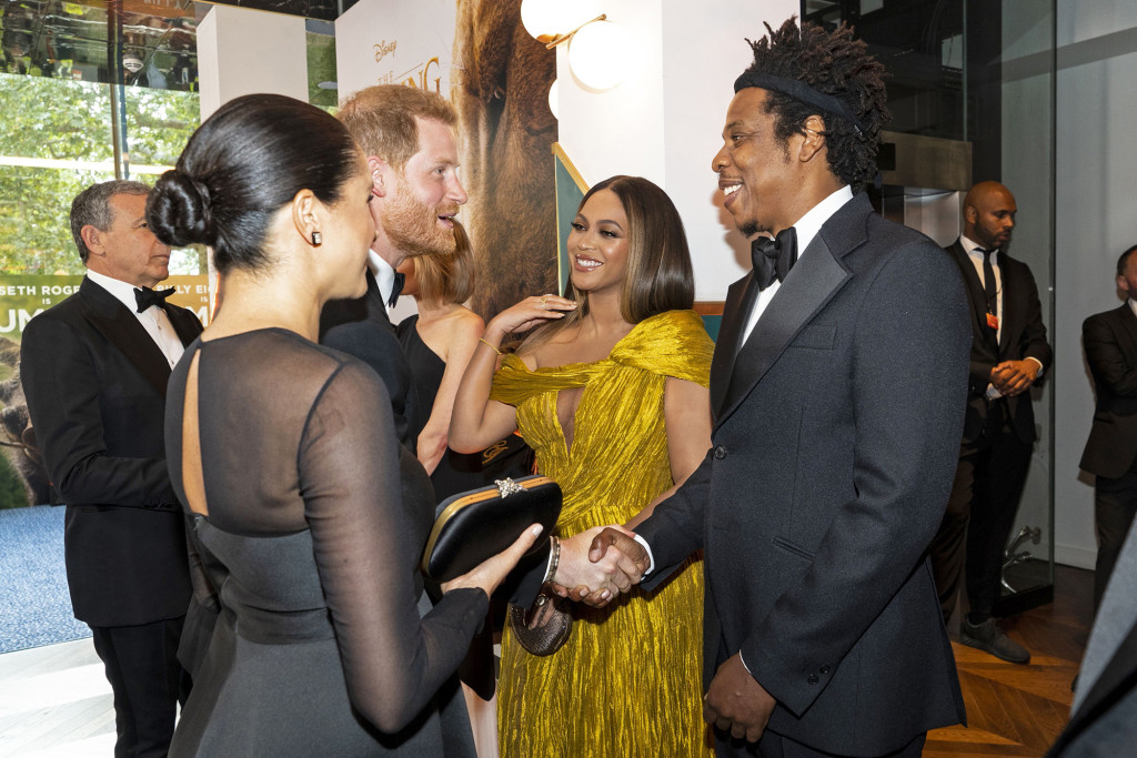Photos: Meghan Markle, Prince Harry meet Beyoncé and Jay-Z at ‘Lion King’ premiere
