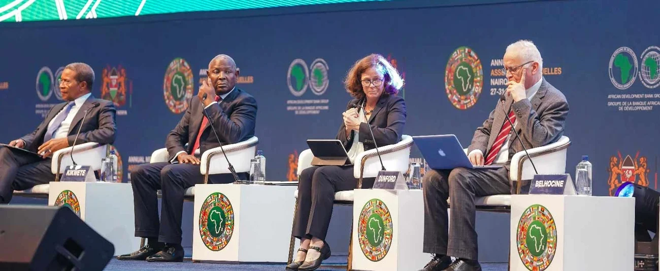 L-R): Former Tanzania President Jakaya Kikwete, James Mwangi, Group CEO of Equity Holdings, AfDB Vice President Beth Dunford and Prof. Mohamed Belhocine, African Union Commissioner for Education, Science, Technology, and Innovation