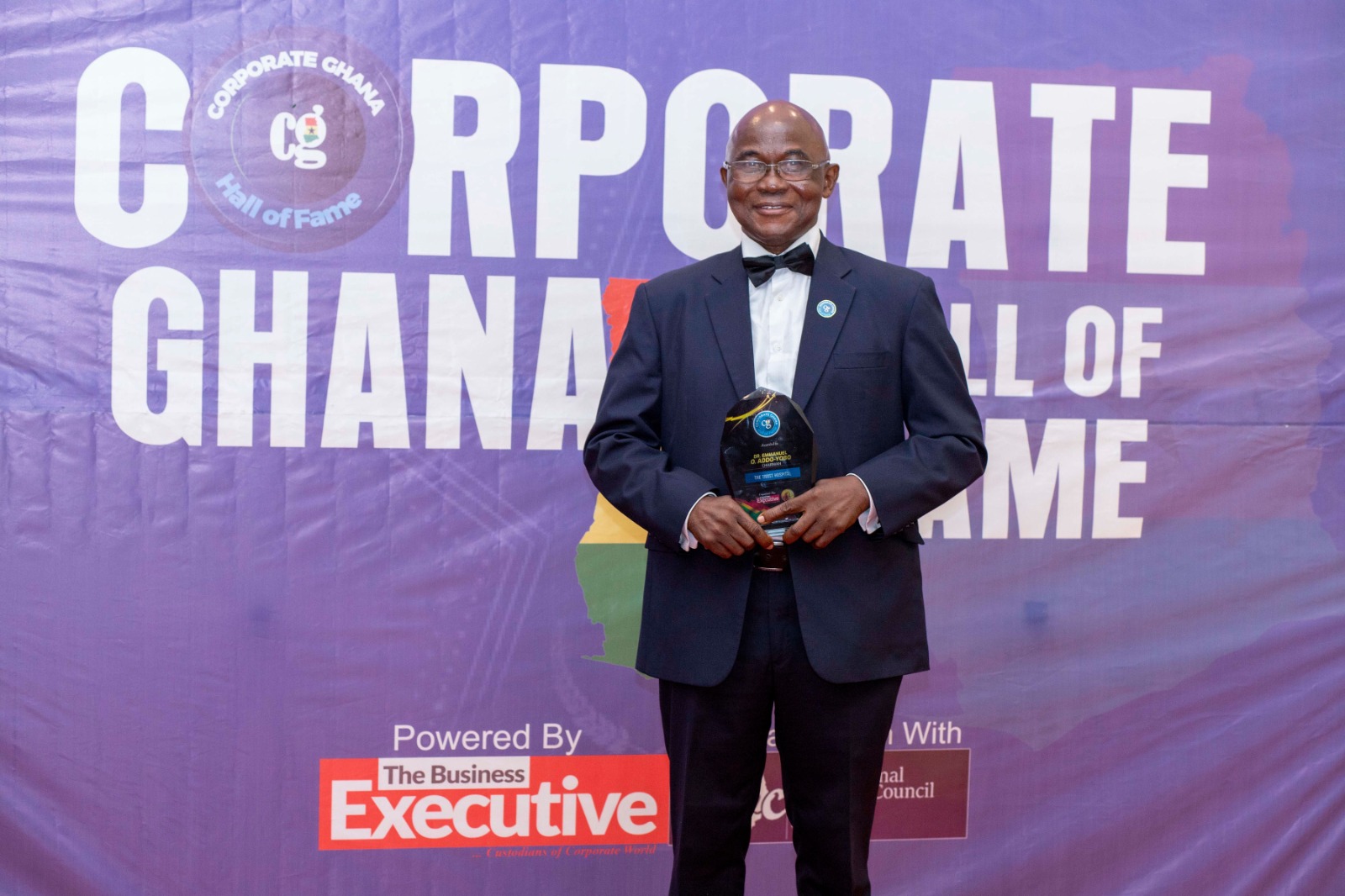 THE TRUST HOSPITAL'S BOARD CHAIRMAN, DR. EMMANUEL O. ADDO- YOBO HONORED AT THE 8TH CORPORATE GHANA HALL, 2024